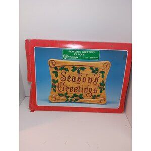 Vintage Foam "Season's Greetings" Wall Hanging Plaque Christmas Around The World